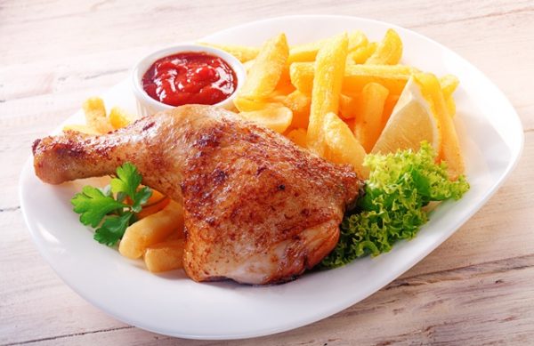 Poulet frites